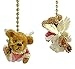 Set of 2 Angel Teddy Bear Ceiling FAN PULL Chain Ornaments Dangler