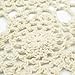 kilofly Crochet Cotton Lace Table Placemats Doilies Value Pack, 4pc, Rosary, Beige, 15 inch