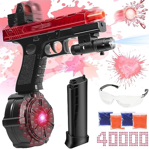 JMX2 Gel Ball Blaster Pistol with Drum, Splatter Blaster for Orbeez