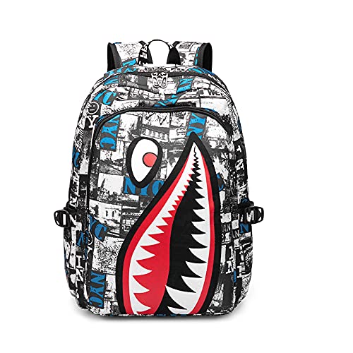 iiozxmi Shark Kids Backpacks Fashion Bookbag Multi-Functional