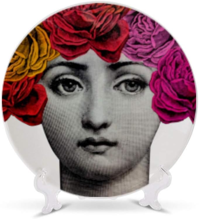Fornase ttiqk Plate Decoration Plate Decorative Plate Wall Plate Flora Lina Face Plate Plate Hanging Plate Decor