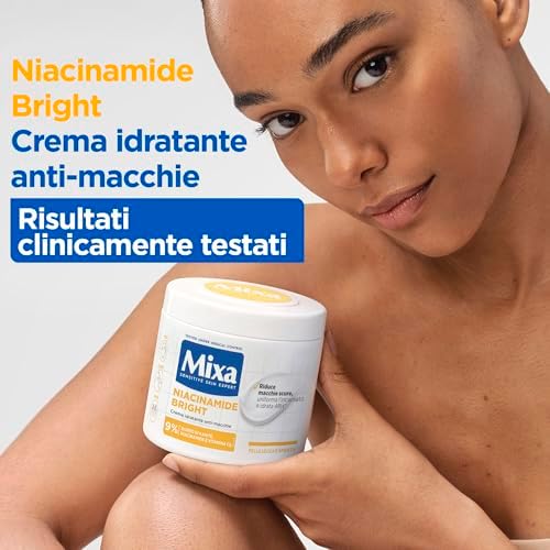 Crema Idratante Anti-Macchie, Per Pelle Secca e Spenta, Pelle Idratata per 48H, Incarnato Luminoso e Uniforme, Con il 9% di Niacinamide, Vitamina C e Burro di Karité, Niacinamide Bright, 400 ml