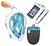ADVSEA Tribord/Subea Easybreath Full Face Snorkel Mask (2018 Version) with Waterproof Phone Case, (Atoll S-M)