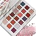 MAGEFY Eyeshadow Palette Professional 18 Pigmented Eye Shadow, 9 Matte + 9 Shimmer,Blendable Long Lasting Red Brown Metallic Glitter Eyeshadow Makeup Palette