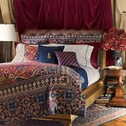 Bedding Ralph Lauren Fabric Poet S Society Stripe Red Blue Twin