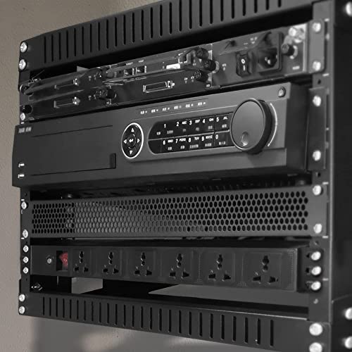 RIVECO 4U 19& Wall Mount Network Rack - 17.7" Deep 2 Post Open Frame - View #2