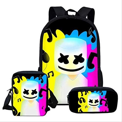QINGT Backpack 3D Printing School Bags for Boys Girls Student Children School Backpack Smile Satchel Kids Book Bag Mochila Cek