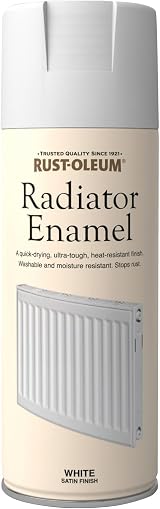 Rust-Oleum 400ml Radiator Enamel Spray Paint Aerosol Satin White Heat Resistant view 7