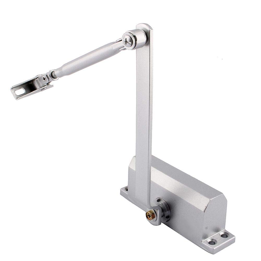 Automatic Hydraulic Adjustable Metal Door Closer Slowly Closes and Closes Door, Deal for Door with Automatic Closure for Commercial/Residential Use, Control up to 25-45 kg