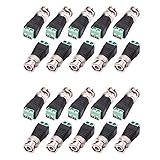 WildHD 20 Pack BNC Balun Connector and Camera Terminal Male Adpater for CCTV Surveillance Video Cameras Coaxial/Cat5/Cat6