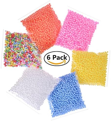 Foam Colorful Styrofoam Balls Decorative Polystyrene Beads 0.1-0.14 Inch 6 assorted Colors For DIY Arts Craft Supplies 6 Packs Available and Total 78000 Particles