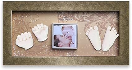 Amazon Momspresent 赤ちゃん 手形 足形 Gold Frameで3dプリントdiyキットをキャスティング G 2 黄金の中庭 並行輸入品 手形足型 産声 ベビー マタニティ 通販