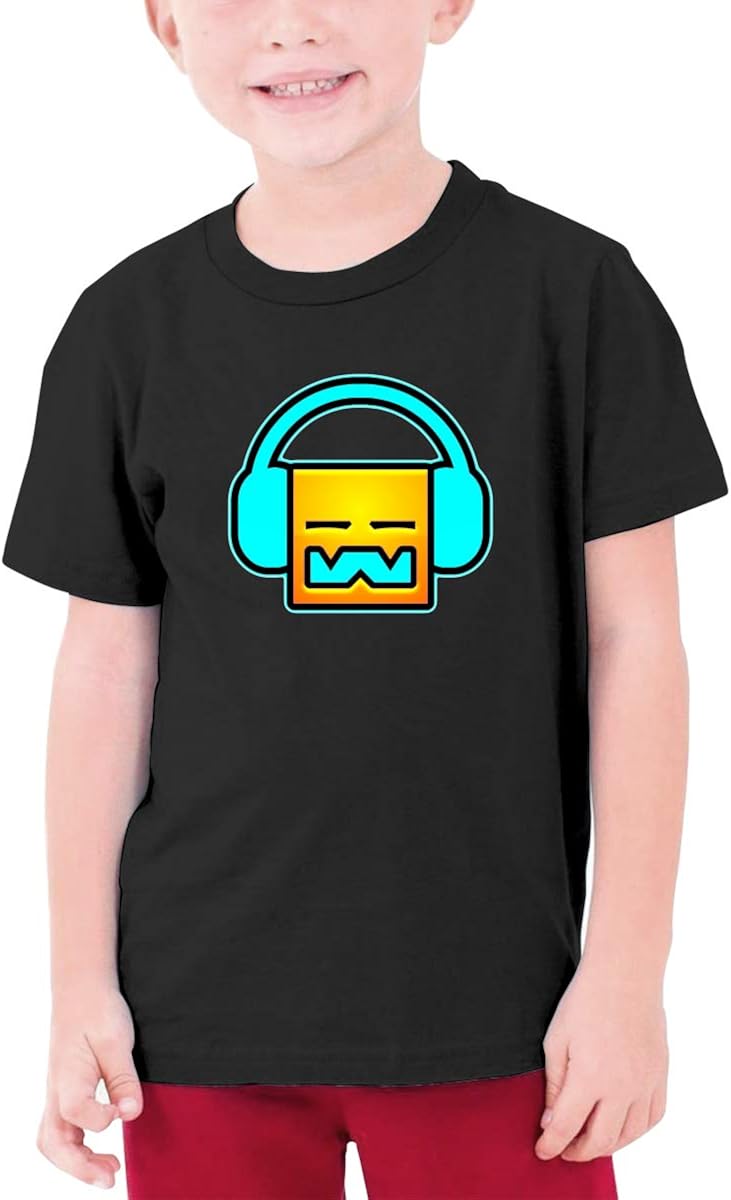 Geometry Dash Teens Cotton T-Shirt Boys Tees Causal Shirts Tops