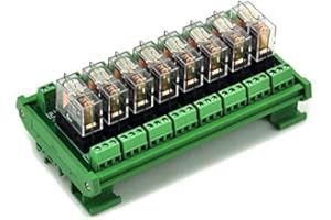 Electronics-Salon DIN Rail Mount AC/DC 24V Control 8 SPDT 16Amp Pluggable Power Relay Module, G2R-1-E