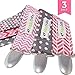 Pacifier Clip Girl (3 Pack) Ziggy Baby 2-Sided Design Pacifier Holder