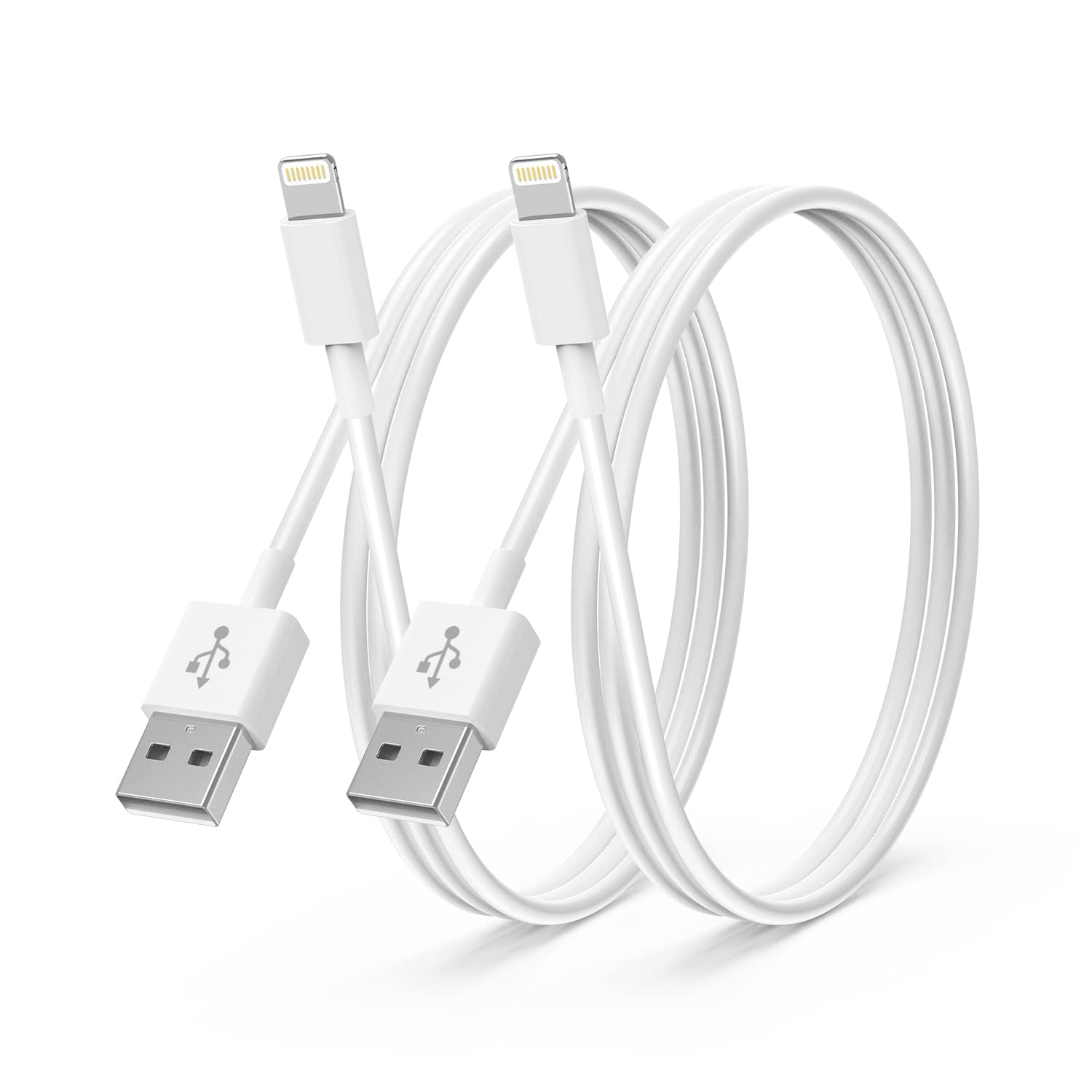 2Pack Apple MFi Certified iPhone Charger 2M,iPhone Lightning to USB A Cable 2 Meters,Fast Charging Cable Lead for iPhone 12 SE 2020 11 Xs Max XR X 8 Plus 7 Plus 6 Plus 5s SE iPad Pro — image 1