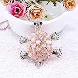 Beautiful Bead Golden Corn Chain Lovely Opal Turtle Pendant Necklace for Women(1Pcs)