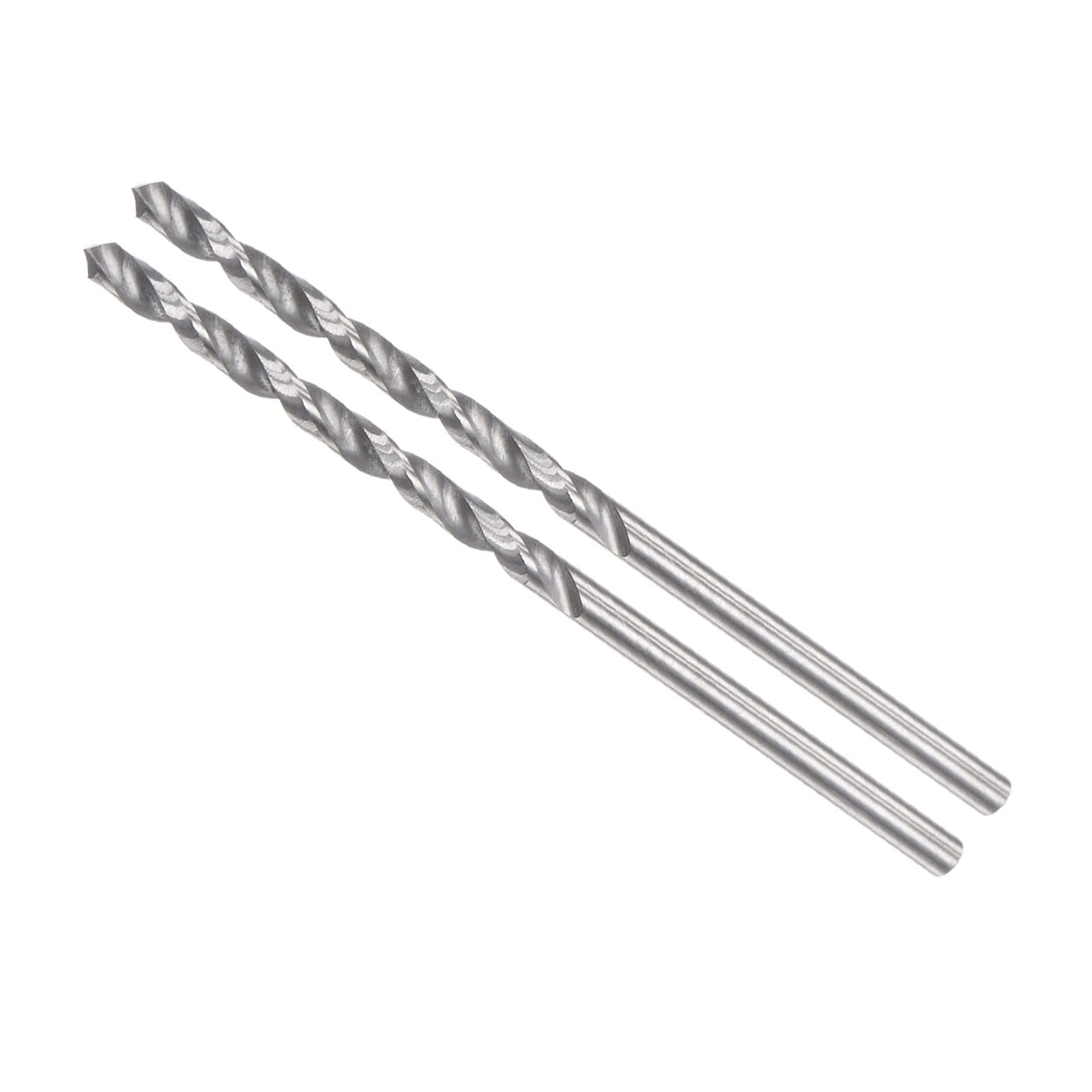 CoCud Solid Carbide Drill Bits, 1.7mm Diameter, YG6 (C2/K20) Tungsten Carbide Straight Shank Twist Drill Bits - (Applications: for Stainless Steel Alloy), 2-Pieces