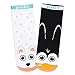 Kids Polar Bear and Penguin Toddler Mismatched Animal Friends No-Skid Socks