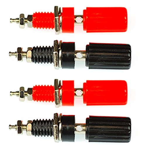 CESS Amplifier Terminal Connector Binding Post Banana Plug Jack Socket Panel/Chassis Mount Connectors - Length:1.8" (4 Pack) - Thumbnail 4