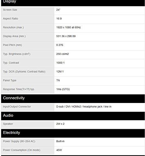 BenQ-ZOWIE-24-inch-Full-HD-Gaming-Monitor-1080p-1ms-Response-Time-for-Competitive-eSports-Gaming-Dual-HDMI-DVI-D-D-Sub-RL2455