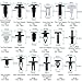 446 Pcs Car Retainer Clips, Aiskki Auto Plastic Clips & Fasteners Kit with Fastener Removal Tool for Bumper Bar, Trim Panel and Dashboard Replacement, for BMW Benz Mazda GM Ford Toyota Honda etc