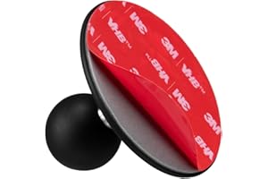 FANAUE Flex Adhesive Ball Base Compatible with RAM Mounts B Size Double Socket Arm, 1" Ball Head Adapter for Motorcycle Phone Mount Bike Phone Holder, Suction Cup Base for Mounting on Car Dashboards.