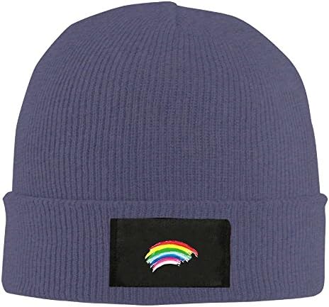Ramsden Doodle Rainbow Jaket Mens Winter Knitting Wool Warm Hat Daily Slouchy Hats Beanie Skull Cap Print