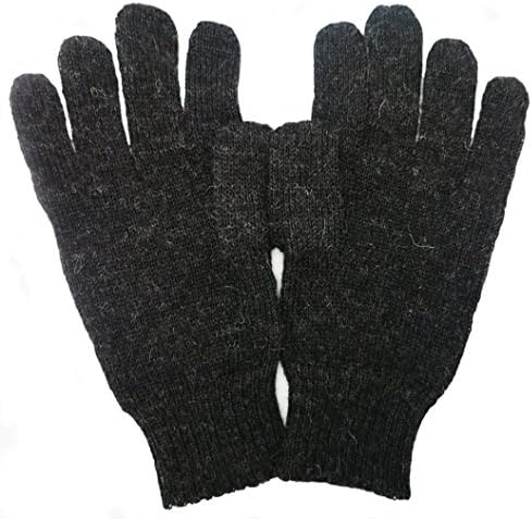 Handmade Lightweight PURE ALPACA Gloves for MEN - Charcoal (Ready to Ship)
