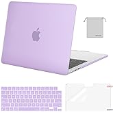 MOSISO Compatible with MacBook Air 13 inch Case 2026 2025 2024 2023 2022 M4 A3240 M3 A3113 M2 A2681,Plastic Hard Shell&Keyboard Cover&Screen Film&Pouch for MacBook Air 13.6 inch Case, Purple