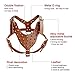 DidogStudded Spiked Leather Dog Harness for Medium and Large Dogs,Fit Pit Bulldog Terrier Mastiff Puppy Boxer(Brown)