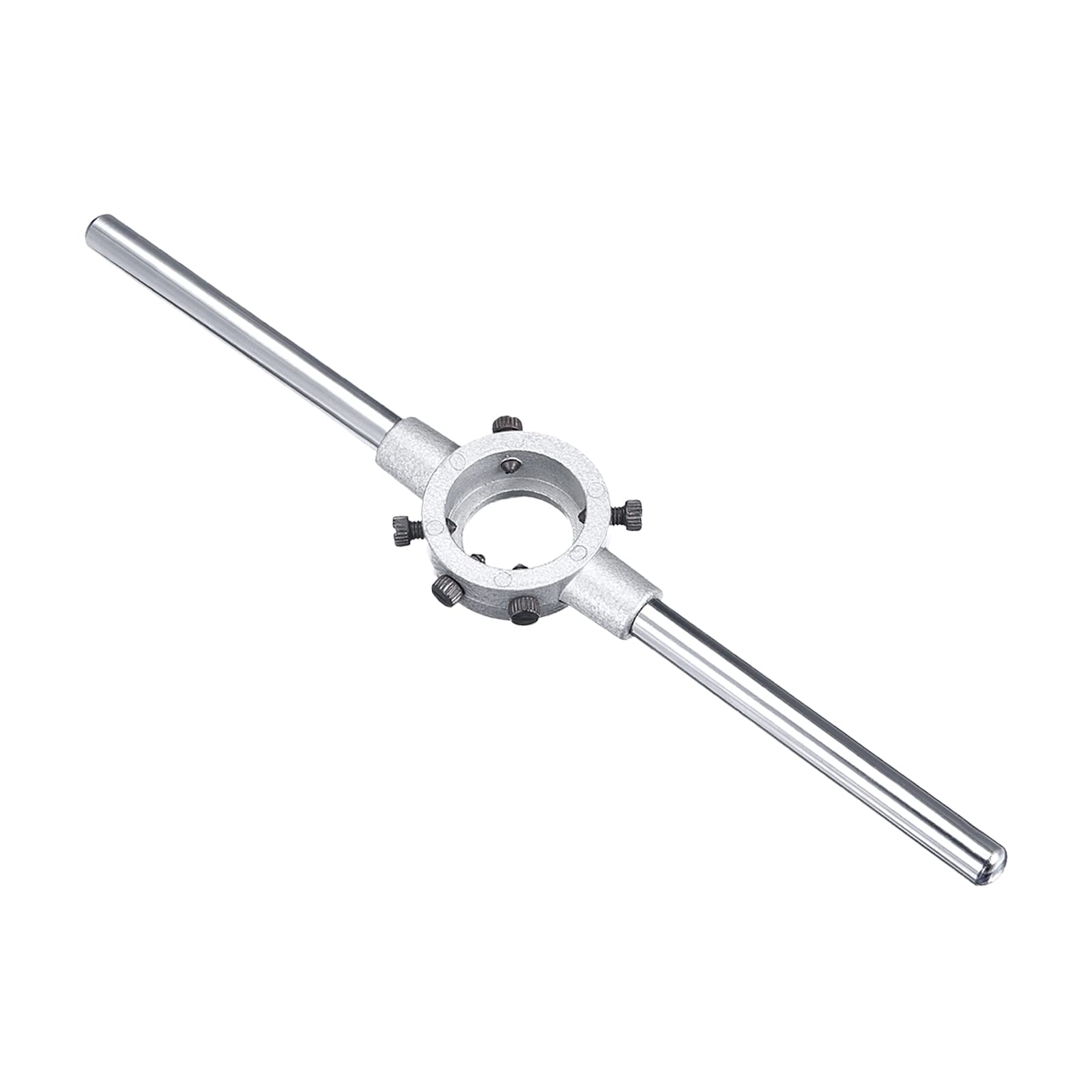 CoCud Die Stock Wrench, Fit M10-M11 / 20mm-30mm (OD) Round Dies, Chrome Plated Adjustable Die Handle Holder - (Applications: for Machine Thread Repair), 1-Piece