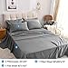 Shilucheng Queen Size 6-Piece Bed Sheets Set Microfiber 1800 Thread Count Percale 16 Inch Deep Pockets Super Soft and Comforterble Wrinkle Fade and Hypoallergenic(Queen, Dark Grey)
