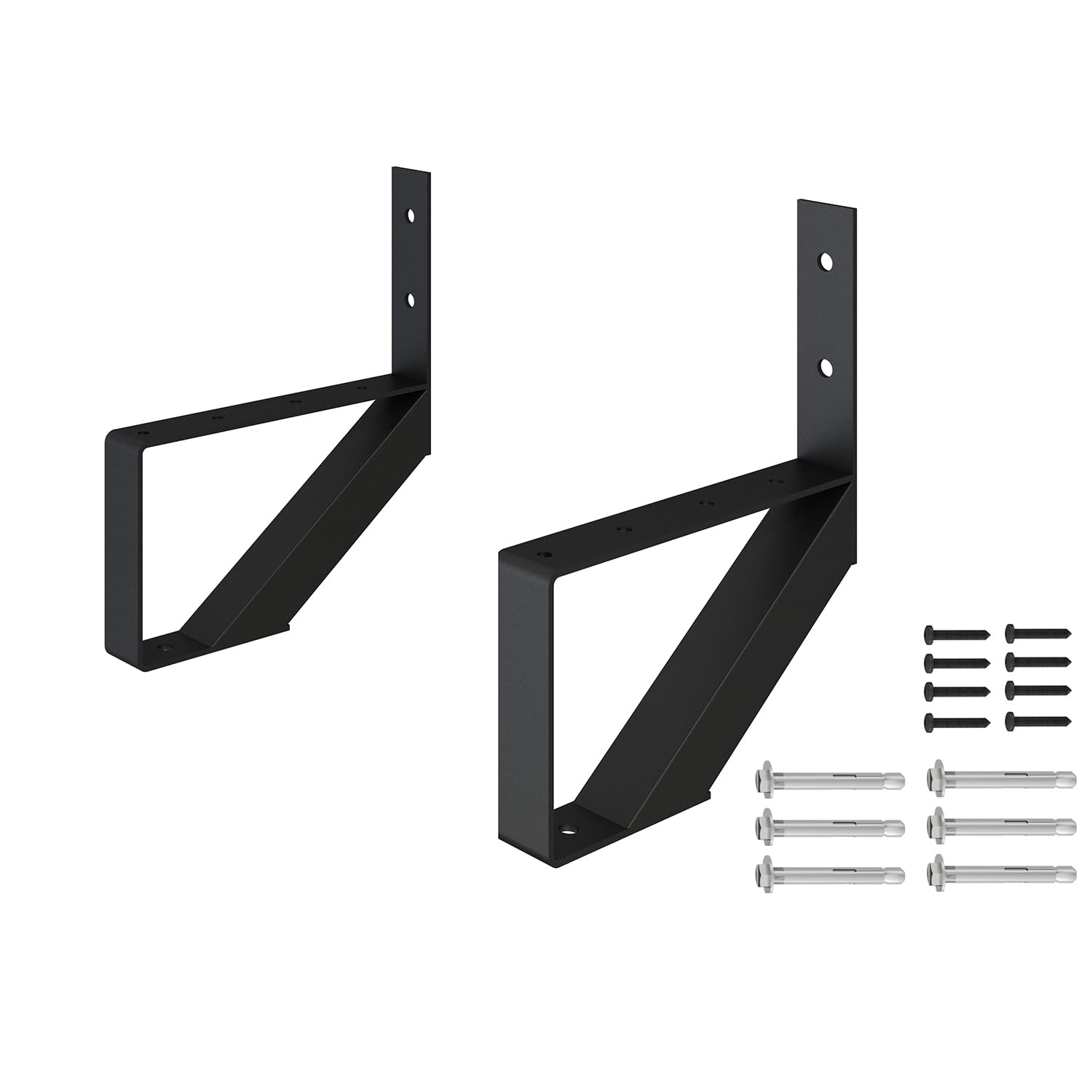 Photo 1 of DIYHD Steel Stair Stringer 1 Step for Deck Height 10in,Powder Coated Black Outdoor Deck Stringer,MAX Load Capacity:500lbs,2pcs