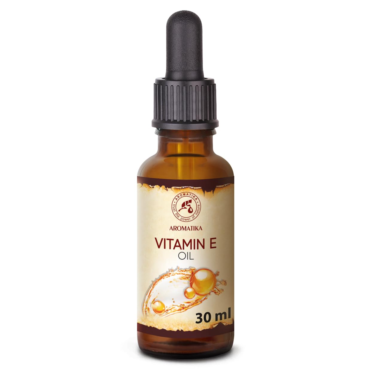 Vitamin E Oil 30ml - Drops - Tocopherol - Natural Oil - Vitamin E Oil for Face - Ideal Care for The Skin - Hair - Nails - Lips - Anti-Aging Oil with Vitamin E - Moisturizes The Skin