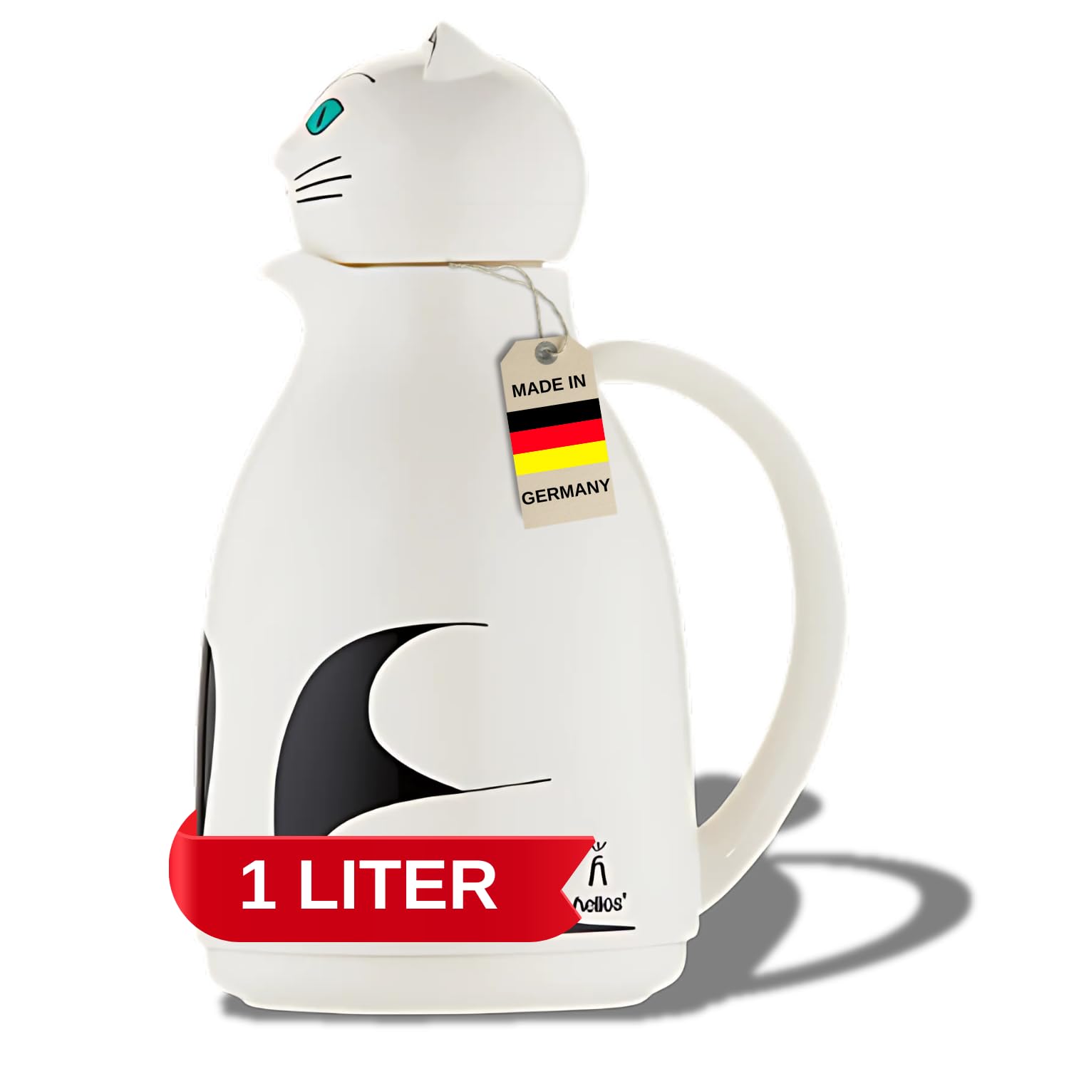 Helios Thermo-Cat Vacuum Jug White 1 Litre, One Size