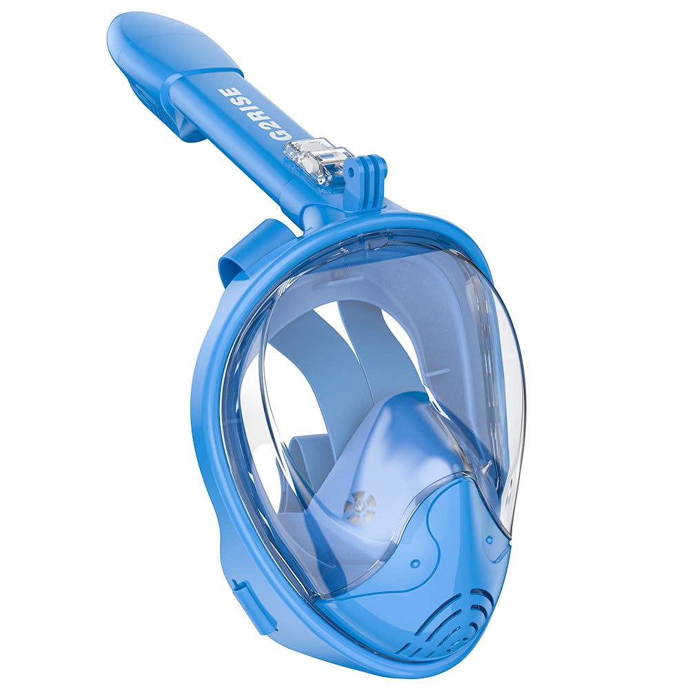G2RISE SN01 Full Face Snorkel Mask with Detachable Camera Mount, Anti-Fog and Foldable Design, Advanced Breathing System for a Safe Adults/Kids Snorkeling Experience — image 1