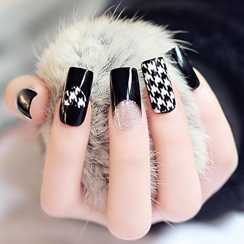 False Nail Tips Fake Nails French Manicurer Full Warp vivi-10 Nail Sticker Tattoo - FashionDancing