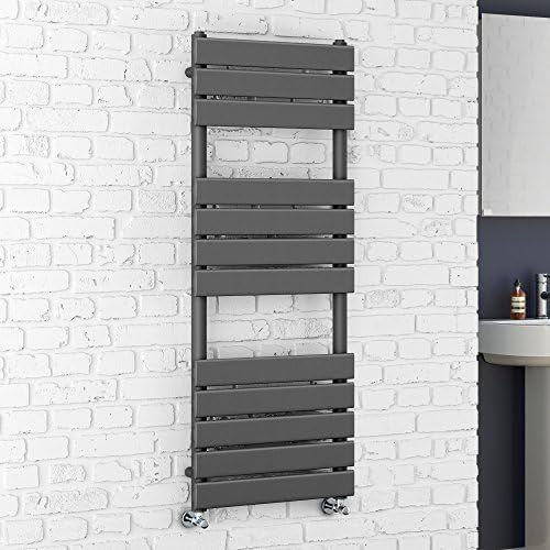 iBathUK 1200 x 450 Anthracite Flat Panel Heated Towel Rail Bathroom Radiator RA1200450 Buy