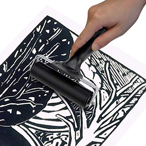 Tape Roller Rubber Roller for Printmaking Wallpapers Stamping Gluing Application (3.8) - Thumbnail 4