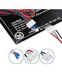 QIBEI   2 cables de cama calefactables A8 A6 de 35.4 in para Mendel RepRap i3 3D Printer