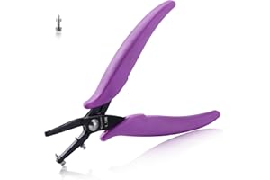 SPEEDWOX Metal Hole Punch Pliers 1.5mm Round Hole Punch Pliers For Sheet Metal Long Jaw Single Hole Puncher Metal Jewelry Pliers Earring Hole Punch Precision Jewelry Making Tool Craft Beading Hobby