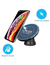 Cargador de teléfono inalámbrico, soporte de teléfono de montaje en tablero de tablero y tablero de tablero Qi magnético rápido 2 en 1   Compatible para iPhone Xs Max   Xs   XR   X   8 8 Plus   Compatible con Samsung Galaxy S9   S9 +   S8   S8 +   Nota 8