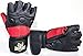 Weightlifting Black & Red Leather Gloves (L)