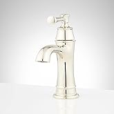 Signature Hardware 447836 Beasley 1.2 GPM Single Hole Bathroom Faucet with Pop-Up Drain Assembly