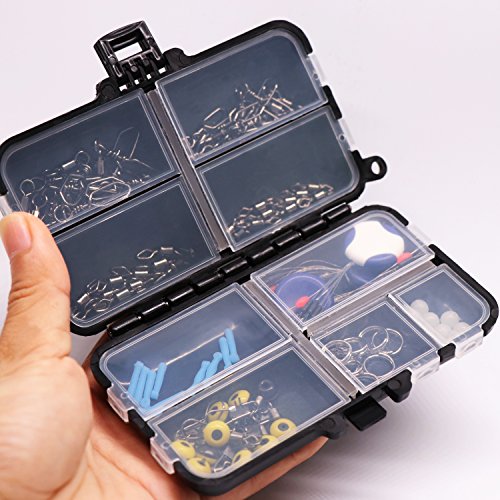 SUPERTHEO Fishing Accessories Kit with Fishing Swivels Snaps, Fishing Line Beads, Float Fishing Set with Tackle Box