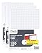 MATENIX Filler Paper, Loose Leaf Paper, Graph Ruled Paper, Q4, 100 Sheets, 10-1/2″ x 8″, Reinforced, White, 3 Pack (38040