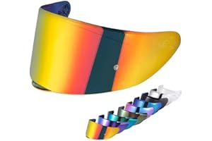 VCOROS Motorcycle Helmets Visor Shield WS-609 Full Face Helmet Visor Replacement Accessories (Chrome Red)