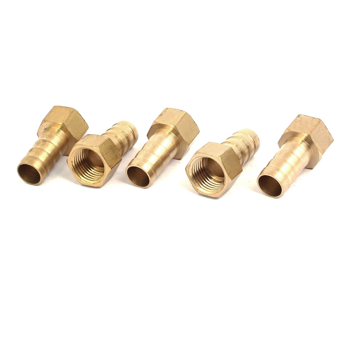 sourcingmap 1/4BSP Female Thread 10mm Hose Barb Tube Fitting Coupler Connector Adapter 5pcs