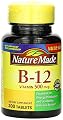 Nature Made Vitamin B-12 500 Mcg, Tablets, 200-Count (Pack of 2)